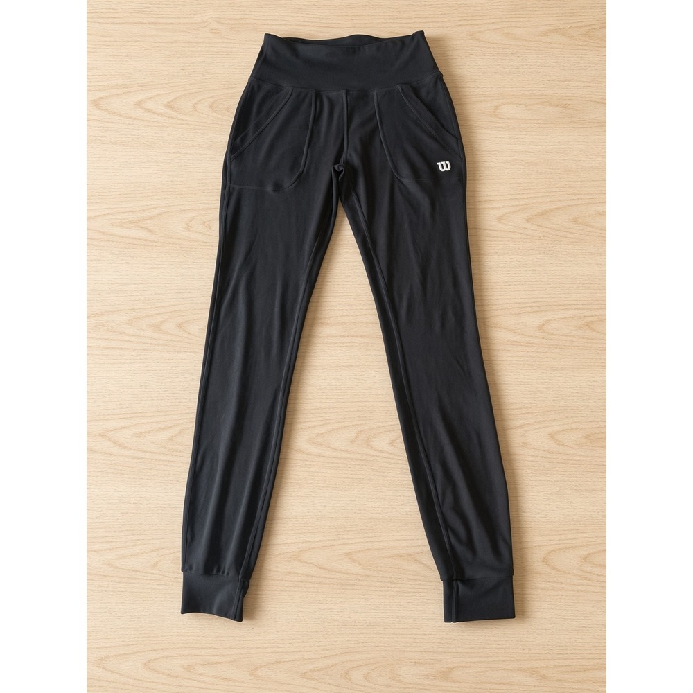 Wilson Women Black High Waisted Jogger Pants Athletic Sweatpants Size S 25868